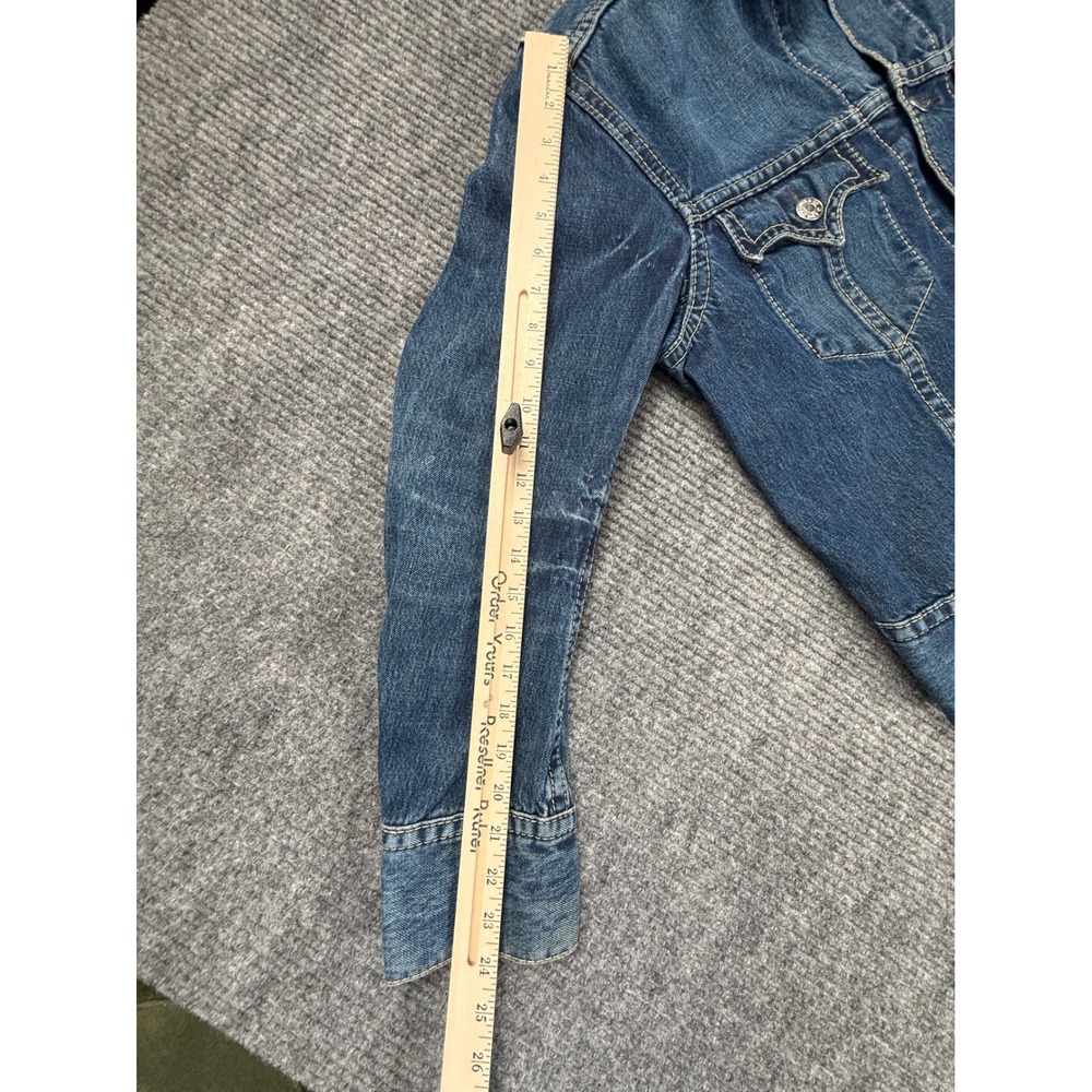 Levi's Denim Trucker Jacket unisex Large Blue Good Type 3 Jean Jacket 70901 1063 - Picture 6 of 9
